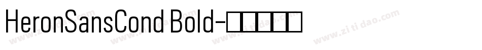 HeronSansCond Bold字体转换